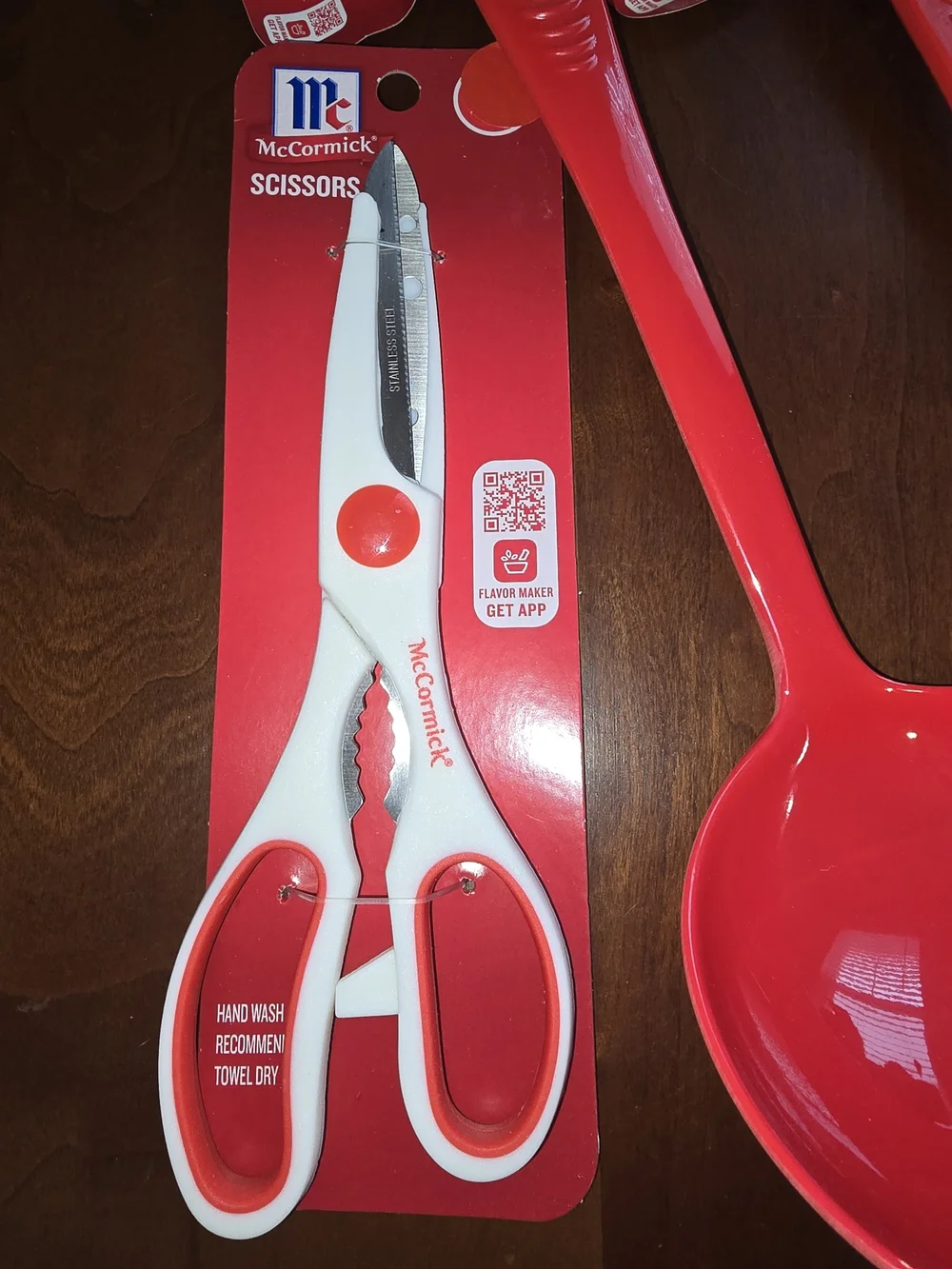 McCormick Red Kitchen Utensil Set - Measuring Cups, Ladle, Slotted Spoon, Tongs